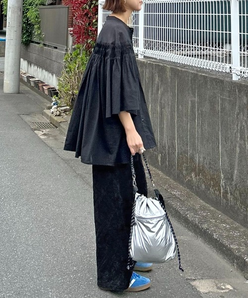 スラックス パンツ 「 notch. by KR 」スクエアパターンレースパンツ レディースの画像