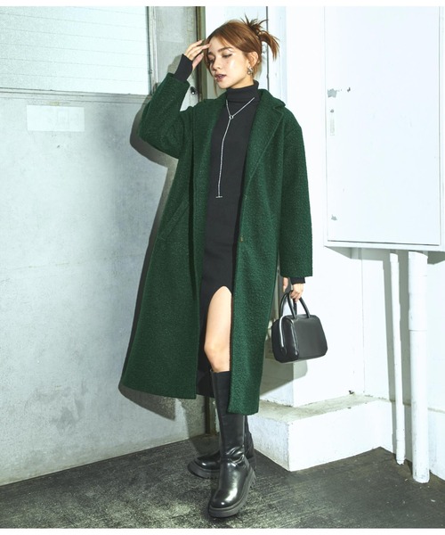 「ANAP」 チェスターコート FREE モカ レディース_画像4