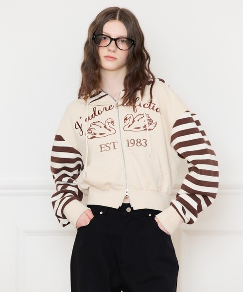 パーカー L16 SWAN HOOD ZIP-UP レディース