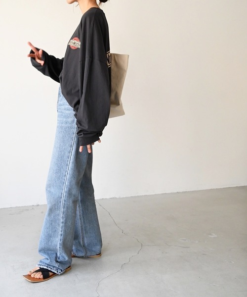 「CANAL JEAN」 長袖カットソー ONE SIZE ベージュ レディース CANAL JEAN 「CANAL JEAN」 長袖カットソー ONE SIZE ライト