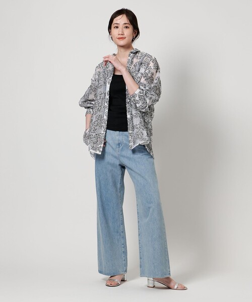 ペイズリージャガードブラウス UNITED ARROWS ブラウス シャツ ペイズリー カット ジャガード
