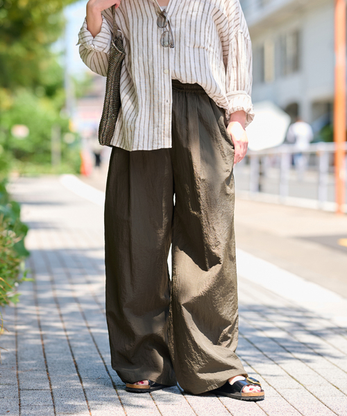 Laid Back ナイロンパンツ JOURNAL STANDARD relume パンツ ライトナイロンワイドパンツ