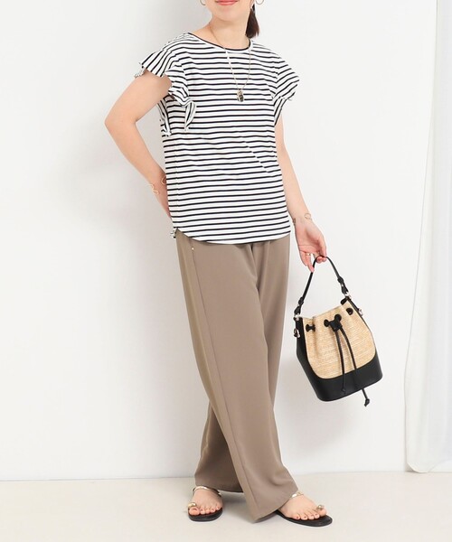 fredy couleur tシャツ TC天竺袖フリルTシャツ レディース