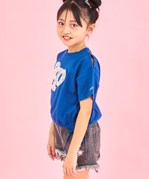ANAP kids（アナップキッズ） tシャツ レース ワッペン付き サイド
