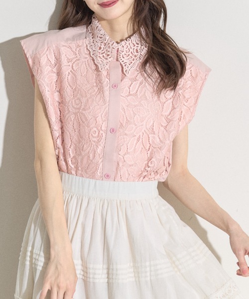 tocco closet ブラウス シャツ 「ZOZO限定」襟付きフラワー