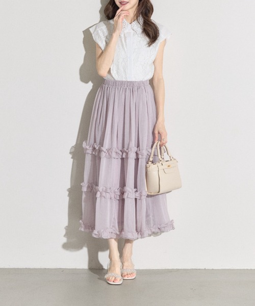 tocco closet ブラウス シャツ 「ZOZO限定」襟付きフラワー