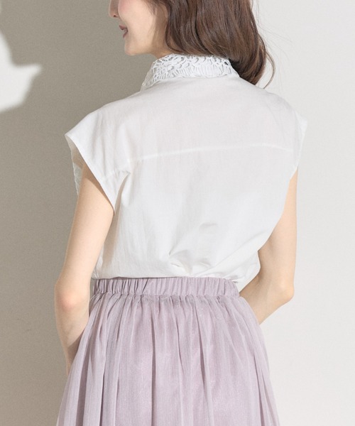 tocco closet ブラウス シャツ 「ZOZO限定」襟付きフラワー
