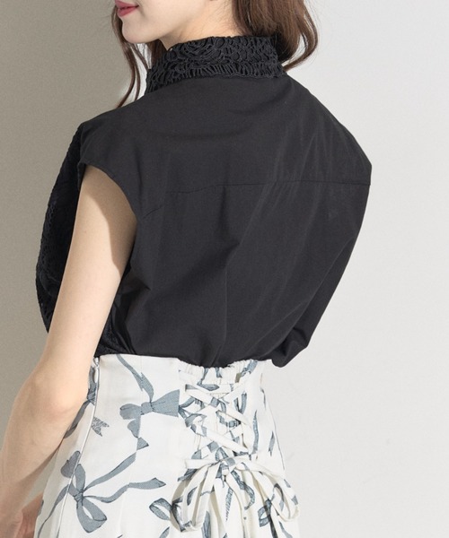 tocco closet ブラウス シャツ 「ZOZO限定」襟付きフラワー