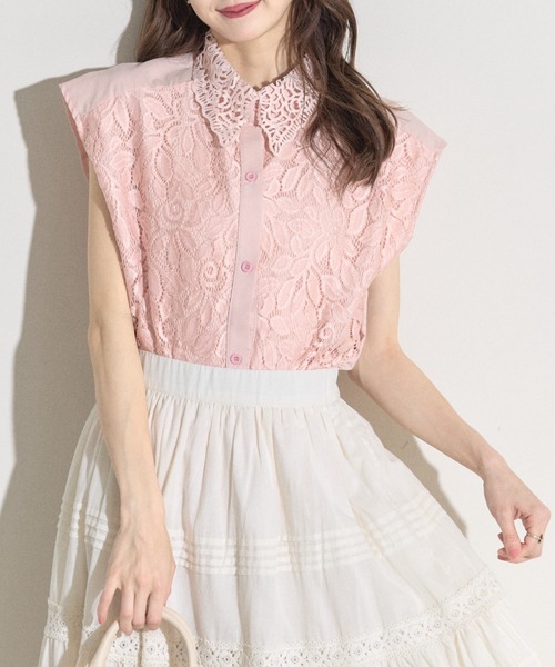 tocco closet ブラウス シャツ 「ZOZO限定」襟付きフラワー
