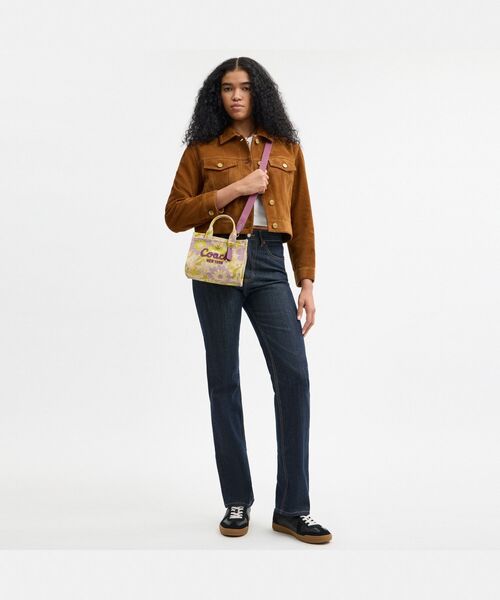 美品 コーチ 2way デニム 花柄 ハンドバッグ ショルダーバッグ 斜め掛け 楽天市場】【バッグ】COACH コーチ レザー デニム ハンドバッグ