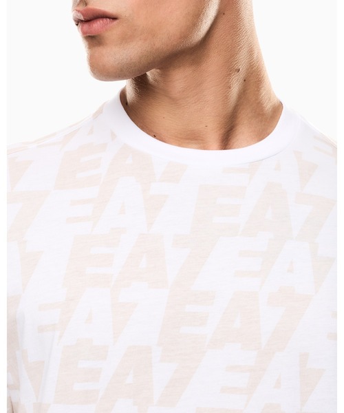 tシャツ 「エンポリオ アルマーニ EA7」Logo Series クルーネックTシャツ ASV オーガニックコットン混紡 レディース エンポリオ アルマーニ EA7】ASV Logo Series クルーネックT