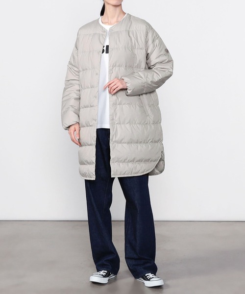 ライトグレー ノーカラーファーコート早いもの勝ち 早い者勝ち