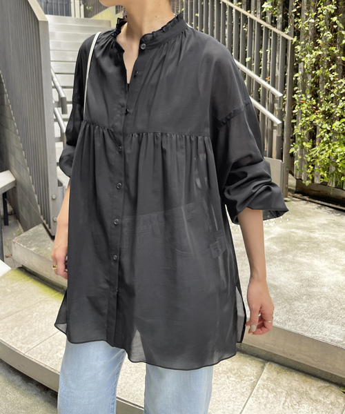 Spick&Span 長袖ブラウス　ブラック Spick＆Span 「Spick & Span」 長袖ブラウス - ブラック