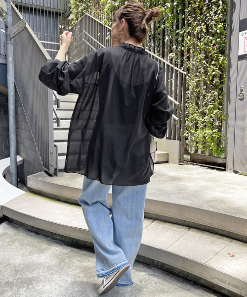 Spick＆Span 「Spick & Span」 長袖ブラウス - ブラック