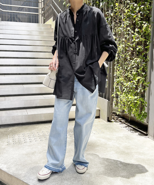 Spick&Span 長袖ブラウス　ブラック Spick＆Span 「Spick & Span」 長袖ブラウス - ブラック