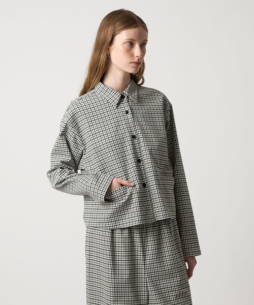ブラウス シャツ 「Steven Alan」ハウンドトゥース シャツ レディース