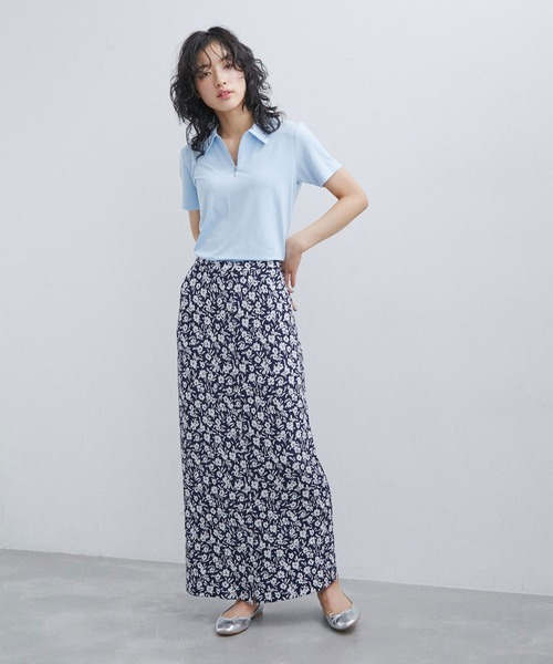 「agnes b.」 半袖カットソー「Adam et Ropeコラボ」 M サックスブルー レディース