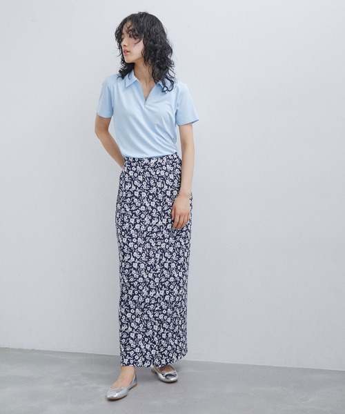 「agnes b.」 半袖カットソー「Adam et Ropeコラボ」 M サックスブルー レディース