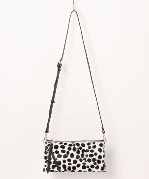 ハンドバッグ 「RIPANI」レザーハンドルヘアカーフハンドバッグ(Q56459)