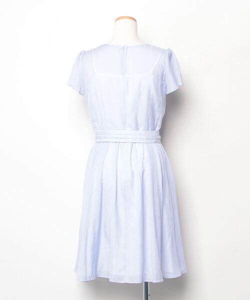 「LAISSE PASSE」 半袖ワンピース 38 ブルー レディース_画像2