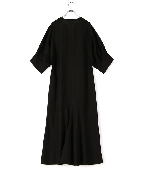 「ADAM ET ROPE'」 7分袖ワンピース FREE ベージュ レディース_画像8