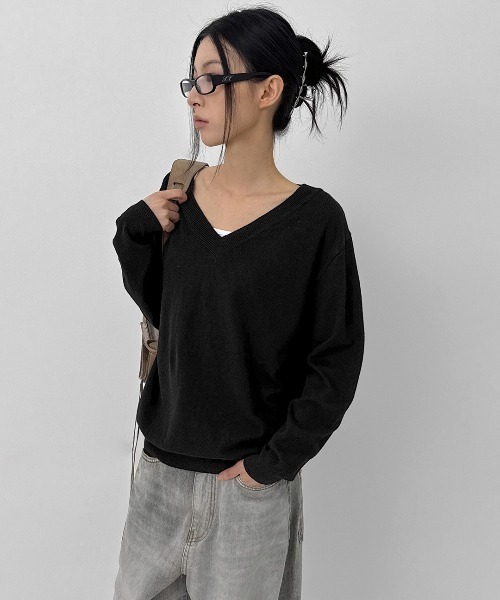 BLACKUP（ブラックアップ） ニット セーター 「MADE」 ブドゥリルーズ