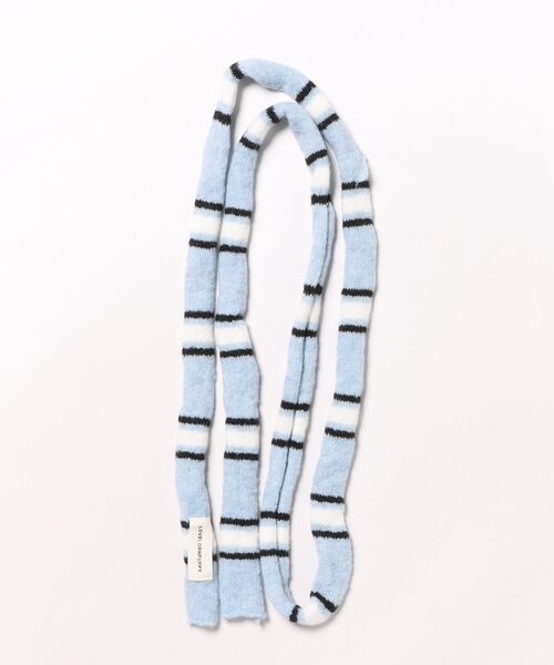 マフラー ストール Y2Kパネル細ボーダーマフラー レディース