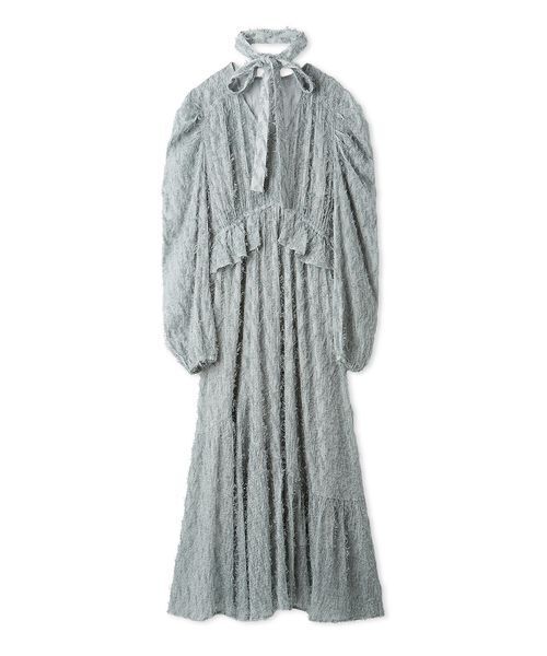 LILY BROWN（リリーブラウン） ワンピース ボウタイ付きフリンジ