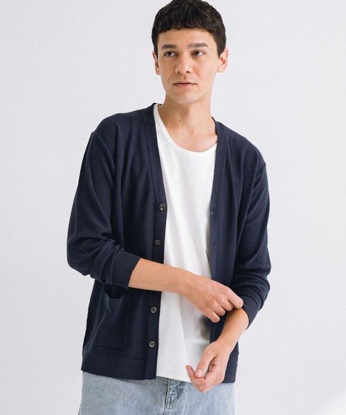 URBAN RESEARCH Sonny Label ニットカーディガン MEDIUM ネイビー
