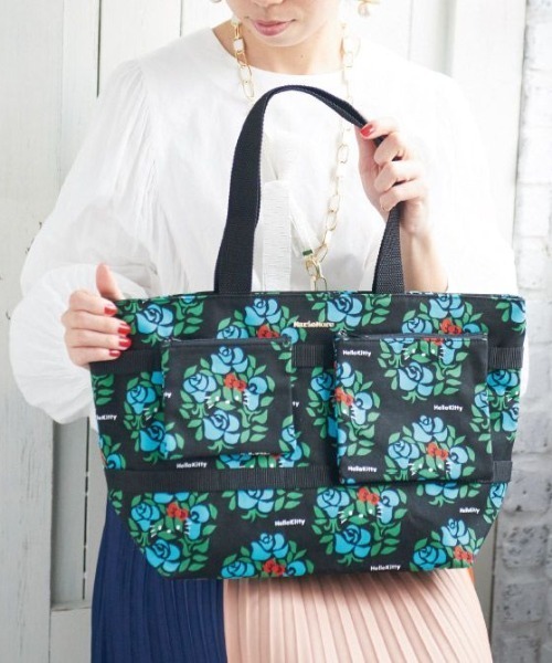 トートバッグ ハローキティ ブーケドゥローズ 大人キティ トートバッグ