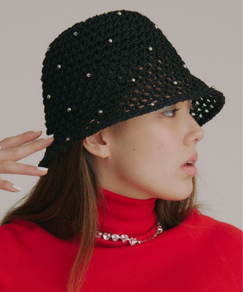 「Casselini」 ストローハット - パープル レディース_画像3