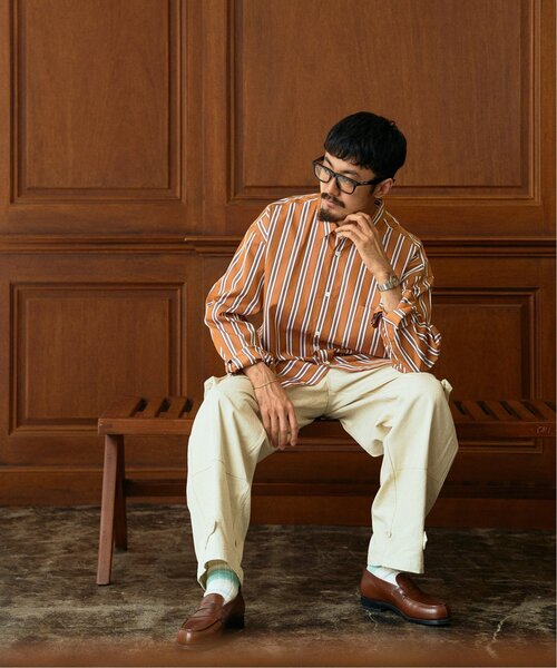 「THOMAS MASON」 長袖シャツ LARGE グリーン系その他 メンズ_画像9