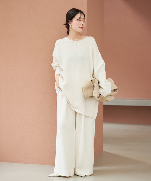 Plage WOOL CASHMERE SOFT TUNIC ニット plage（プラージュ） ニット セーター 「追加」WOOL CASHMERE SOFT