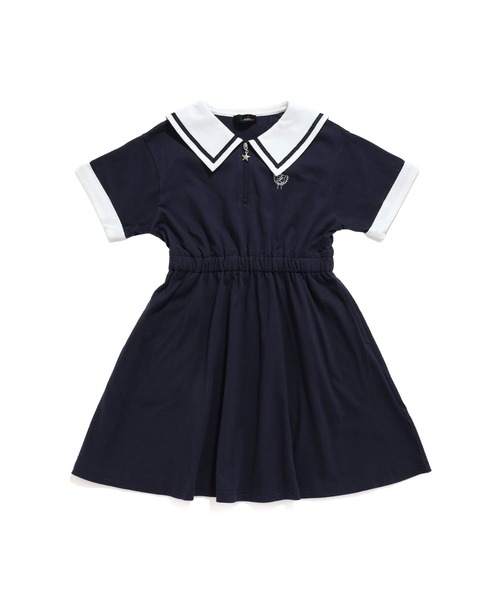 「JENNI love」 「KIDS」半袖ワンピース 130cm ネイビー キッズ_画像8