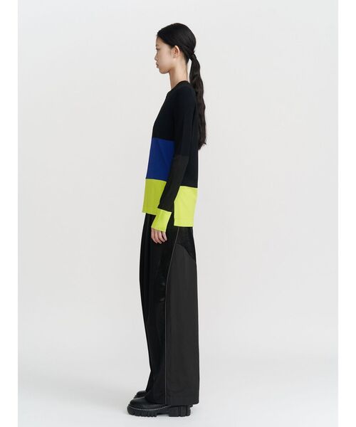 UN3D.（アンスリード） ニット セーター SHEER DOCKING COLOR BLOCK KT