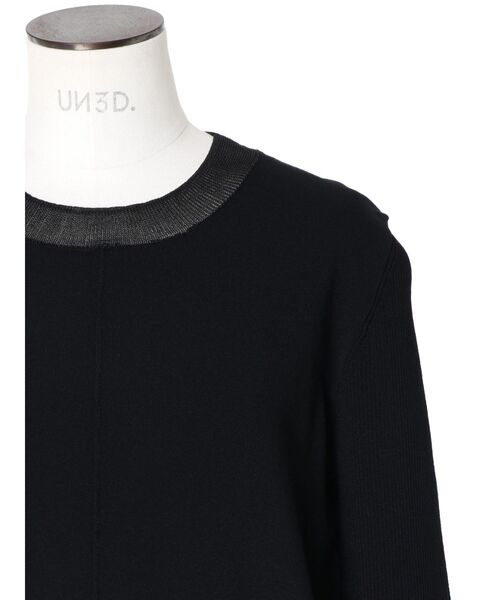UN3D.（アンスリード） ニット セーター SHEER DOCKING COLOR BLOCK KT
