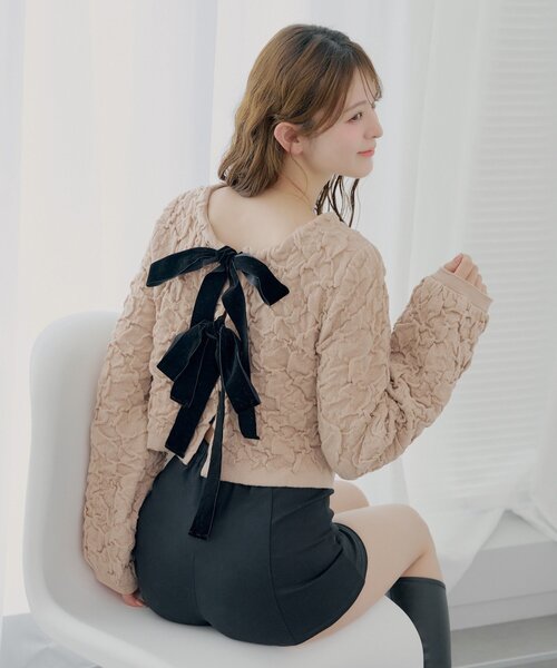 Chico（チコ） カーディガン 「SALON by Chico」前後2wayフロント