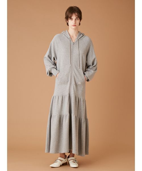 FURFUR（ファーファー） ワンピース フーディーティアードワンピース