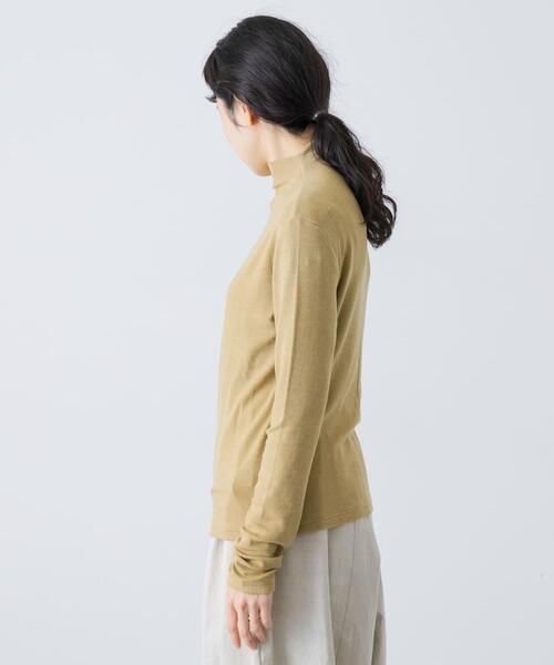 かぐれ tシャツ ボトルネックソフトリブカットソー レディース