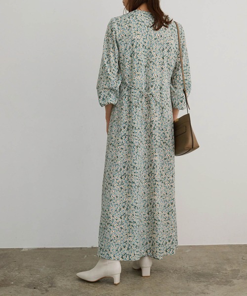 「MADEMOISELLE ROPE'」 長袖ワンピース 38 ブルー レディース_画像6