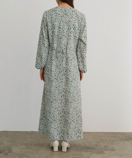 「MADEMOISELLE ROPE'」 長袖ワンピース 38 ブルー レディース_画像9