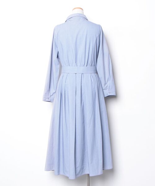 「Tiaclasse」 長袖ワンピース 11号 ブルー レディース_画像2