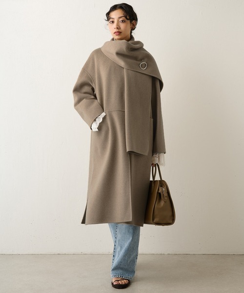 Whim Gazette（ウィム ガゼット） ノーカラーコート FREE ブラウン