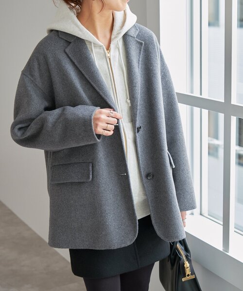 [美品] 24AW スピックアンドスパン ジャケット 31900円 グレー 36 美品] 24AW スピックアンドスパン ジャケット 31900円 グレー 36
