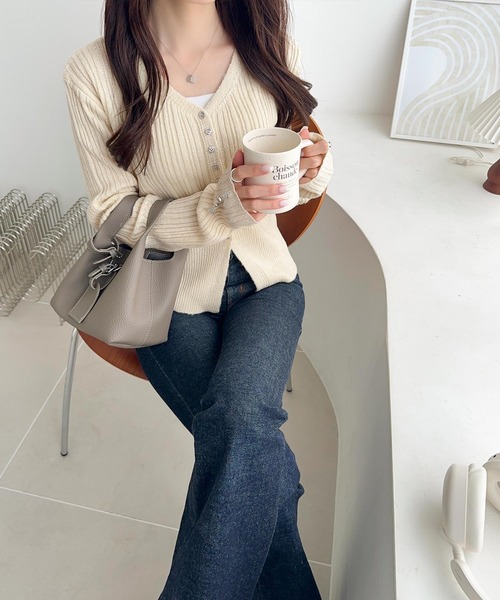 「mily bilet」 長袖ニット X-LARGE グレー レディース_画像3