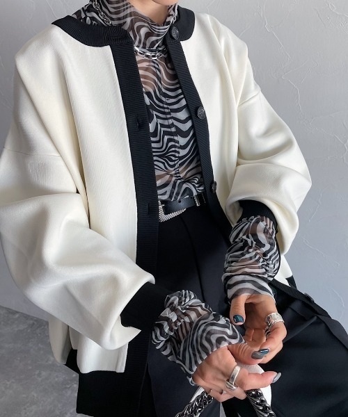 「PAGEBOY」 ニットカーディガン FREE ホワイト系その他 レディース_画像3