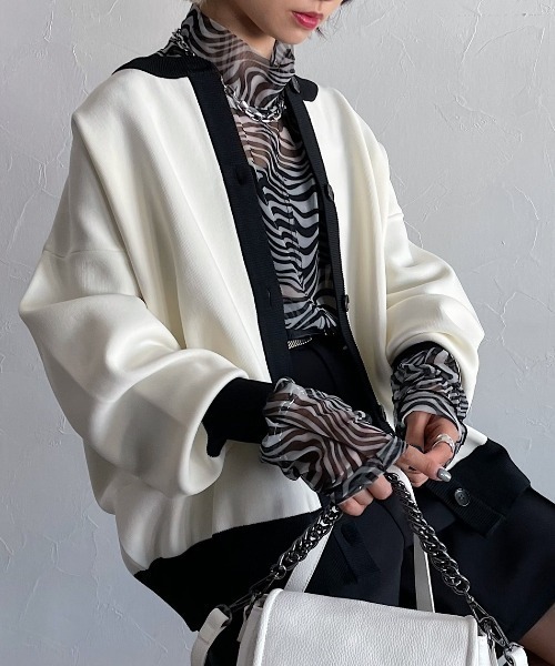 「PAGEBOY」 ニットカーディガン FREE ホワイト系その他 レディース_画像4