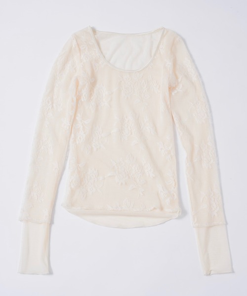 「musubore」 長袖カットソー FREE アイボリー レディース_画像2