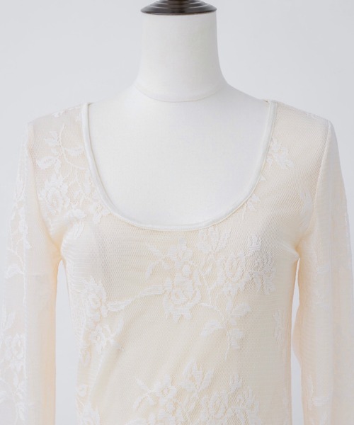 「musubore」 長袖カットソー FREE アイボリー レディース_画像6