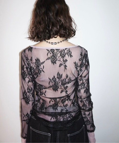 「musubore」 長袖カットソー FREE アイボリー レディース_画像7